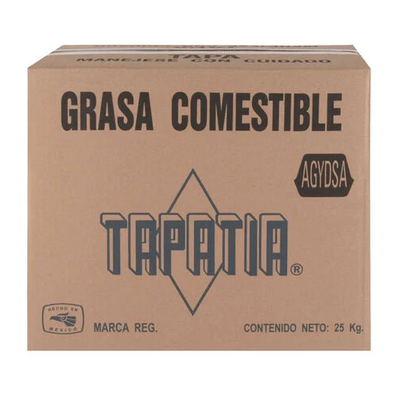 La Manteca Tapatía en presentación de 25 kg es una grasa vegetal comestible ideal para repostería y panadería. 